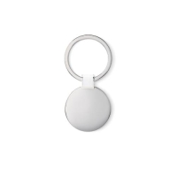 Metalen sleutelhanger Roundy wit