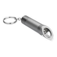 Metalen sleutelhanger met LED Litop donkergrijs
