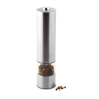 Peper- en zoutmolen Giro mat zilver