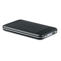 Aluminium solar powerbank 4000 mAh zwart