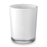 Geurkaarsje in glas wit