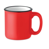 Keramische vintagebeker 240ml rood