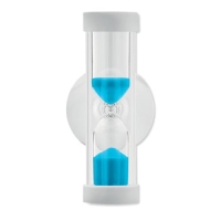Douche zandloper met zuignap blauw