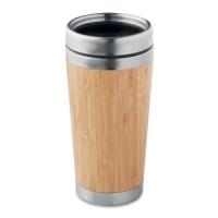 Roestvrijstalen reisbeker hout