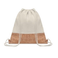Rugzak van twill katoen en kurk beige