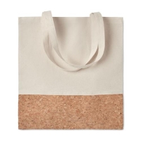 Boodschappentas met kurk beige