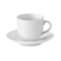 Kop en schotel 80 ml Espresso wit