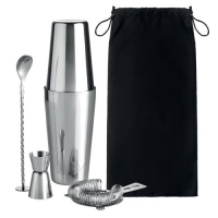 Cocktailset Boston glanzend zilver