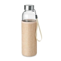 Glazen drinkfles Utah touch beige