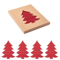 Vilten bestekhouder Treesguard rood