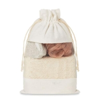 Badset in katoenen pouch Cuida set beige
