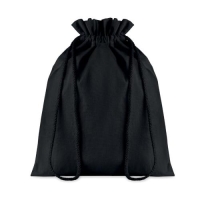 Katoenen geschenkzakje medium zwart