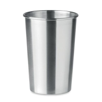 RVS beker 350 ml Bongo mat zilver