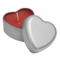 Kaars Good Spirits rood/zilver