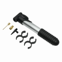 Mini fietspomp zilver/zwart
