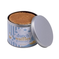 Blik stroopwafels zilver
