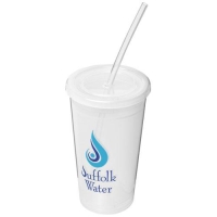Cyclone dubbelwandige beker 350 ml transparant