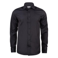 GB01 twill overhemd regular heren zwart,3xl