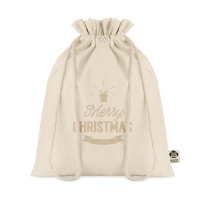 Biokatoen geschenkzakje Amber medium beige
