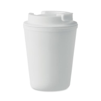 Gerecyclede PP-beker 300 ml Tridus wit