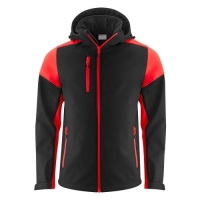 Prime softshell jacket heren zwart/rood,l