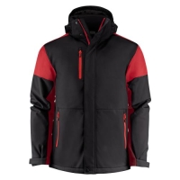 Prime padded softshelljas zwart/rood,l