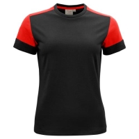 Prime T-shirt dames zwart/rood,l