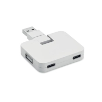 4-poorts USB-hub Square-c wit