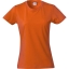Modern lichtgewicht dames T-shirt diep-oranje,m