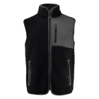 Bicolor teddy fleece bodywarmer Kingsley zwart,l
