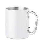 Metalen mok en karabijnhaak Arom wit