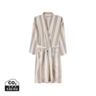 Katoenen hamam badjas L-XL beige/wit