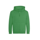Kinder full zip hoodie kelly green,xs