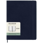 Moleskine 12M weekagenda XL zachte kaft saffier blauw