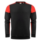 Prime crewneck sweater unisex zwart/rood,l