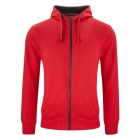 Heren vest met capuchon rood,l