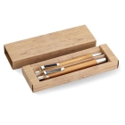 Bamboe pen en potloodset Bambooset hout