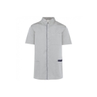 Herenoverhemd polykatoen drukknopen snow grey,2xl