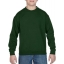 Gildan kids sweater forest green,l