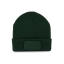 Zachte muts met patch forest green