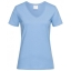 T-shirt Classic-V Woman lichtblauw,l