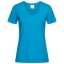 T-shirt Classic-V Woman ocean blue,l