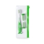 Tandenborstel en zandloper in etui groen
