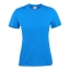 Modern licht dames T-shirt oceaan blauw,l