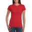 Ladies T-shirt Ringspun rood,l
