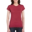 Ladies T-shirt Ringspun antique cherry red,l