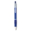Pen met rubberen grip transparant blauw