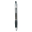 Pen met rubberen grip transparant grijs
