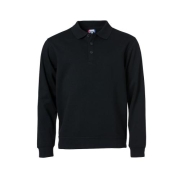Basic polo sweater zwart,3xl