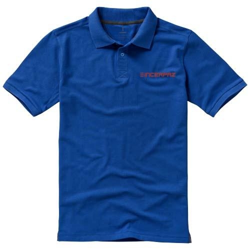 Calgary herenpolo korte mouwen blauw,l